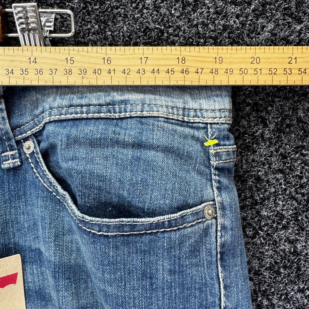 Levis 524 Too Superlow Bootcut Skinny Jeans Blue Denim Ultra Low Rise Size 6 NEW - Picture 4 of 9